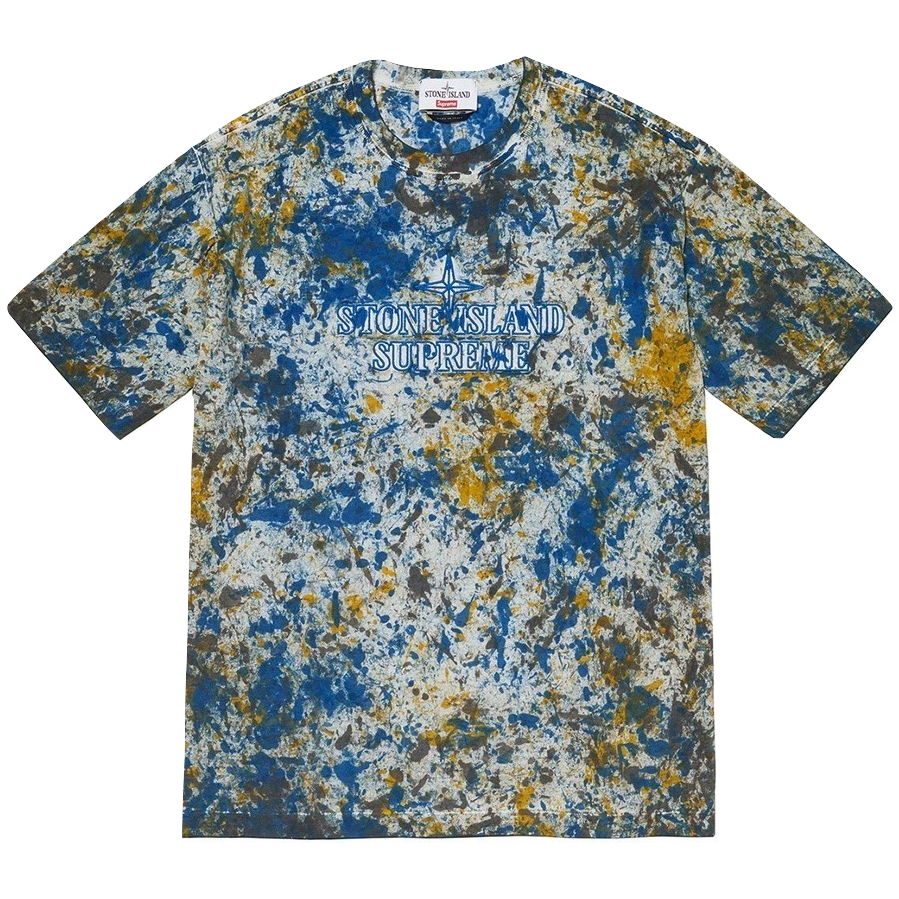 Supreme x Stone Island Embroidered S/S Top - Dark Blue Supreme