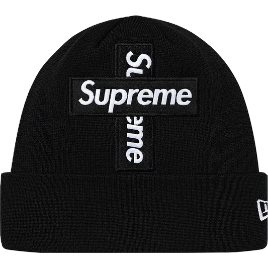 Supreme/New Era Cross Box Logo Beanie - Black - Used