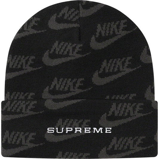 Supreme x Nike Jacquard Logos Beanie - Black