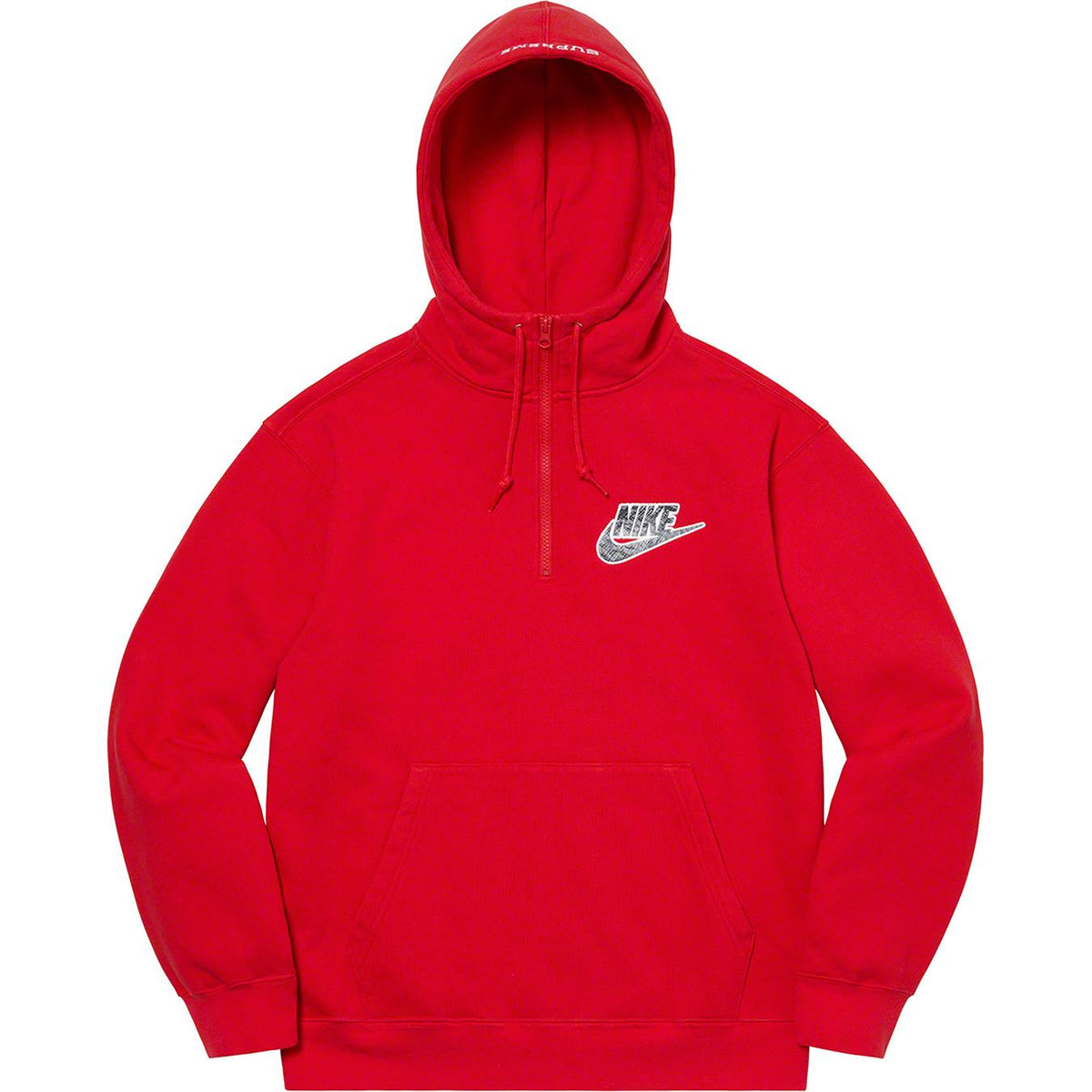 Supreme Nike Half Zip Hooded Sweatshirt - Red Supreme