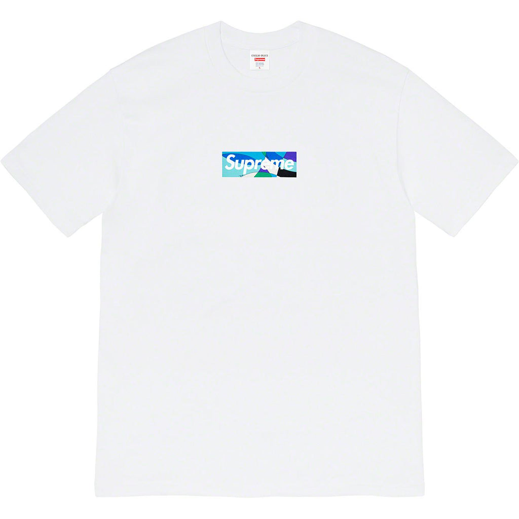 Supreme Emilio Pucci Box Logo Tee - White/Blue