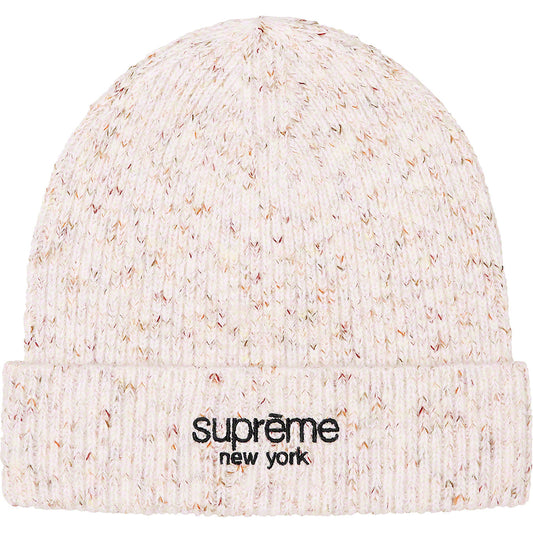 Supreme Rainbow Speckle Beanie FW21 - White Supreme