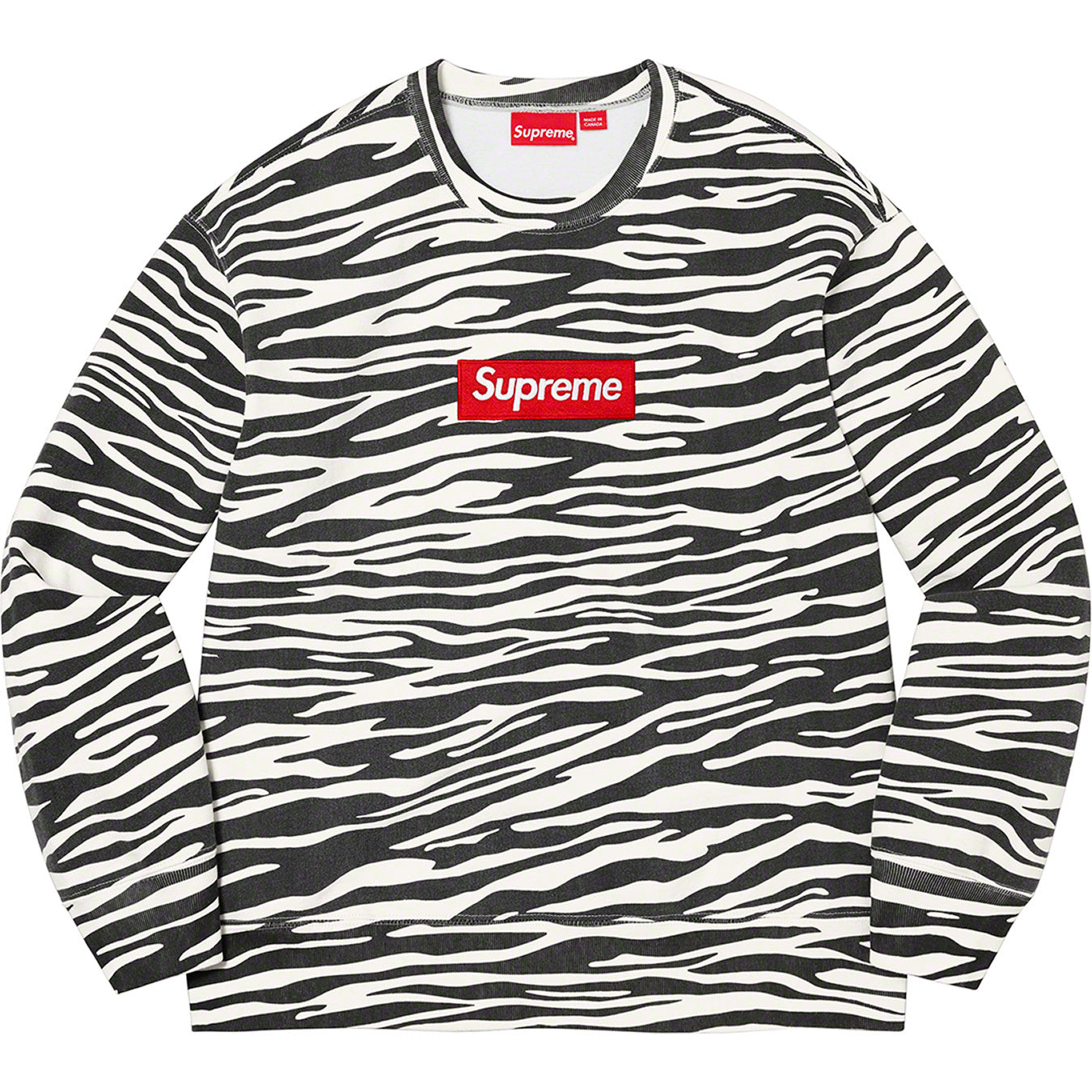 Supreme Box Logo Crewneck (FW22) - Zebra