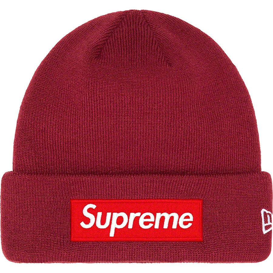 Supreme New Era Box Logo Beanie (FW22) - Cardinal