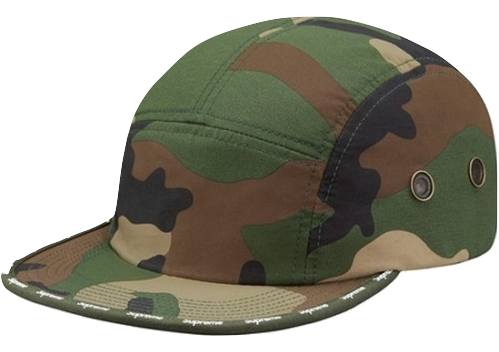 Supreme Visor Logo Tape Camp Cap - Green