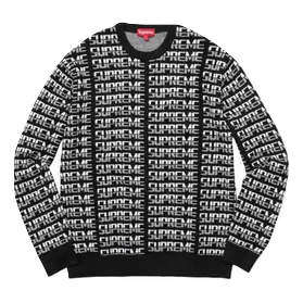 Supreme Repeat Sweater - Black Supreme