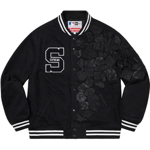 Supreme/New Era/MLB Varsity Jacket - Black Supreme
