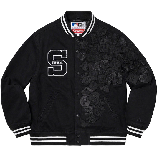 Supreme/New Era/MLB Varsity Jacket - Black