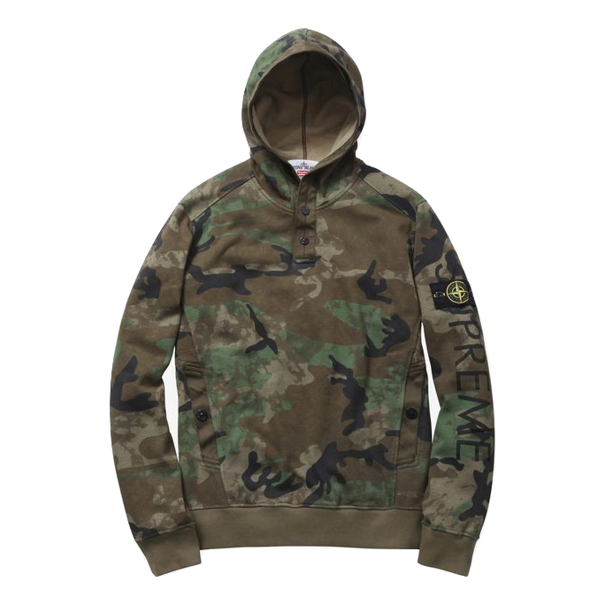 Supreme x Stone Island Hoodie - Camo - Used