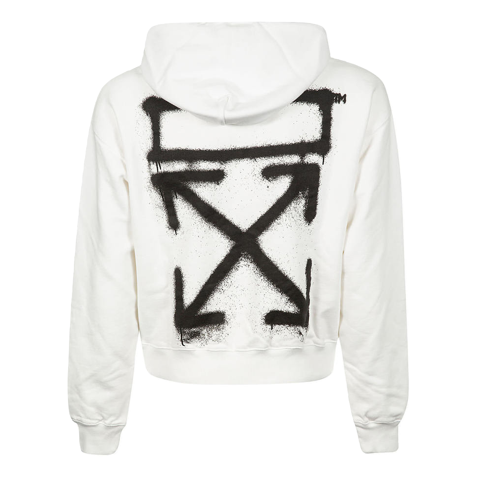 Off-White Spray Painting Over Hoodie - White/Black OFF-WHITE