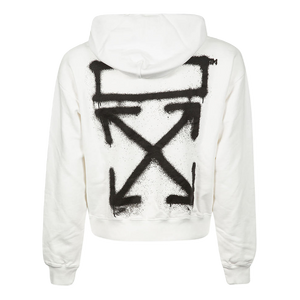 Off-White Spray Painting Over Hoodie - White/Black OFF-WHITE