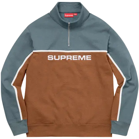 Supreme 2 -Tone Half Zip Sweatshirt Supreme