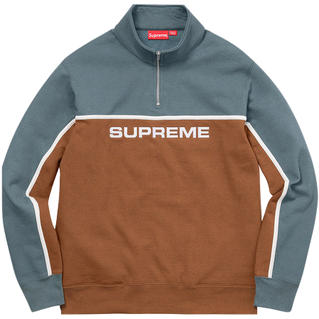 Supreme 2 -Tone Half Zip Sweatshirt