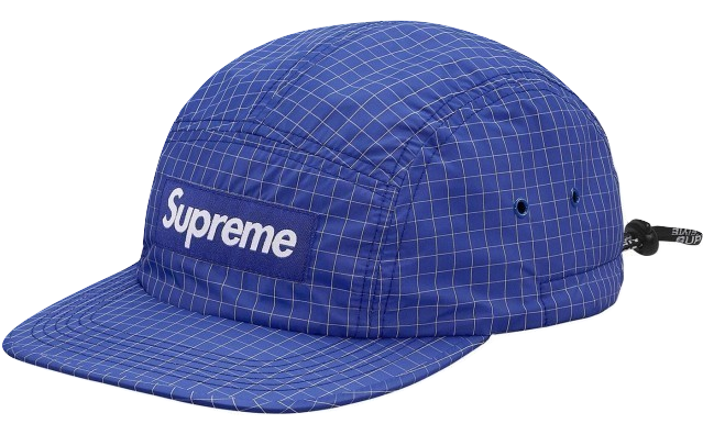 Supreme Contrast Ripstop Camp Cap - Royal - Used