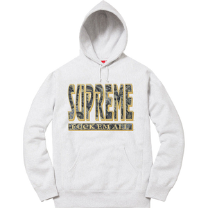 Supreme Paisley F*ck Em All Hoodie - Ash Gray