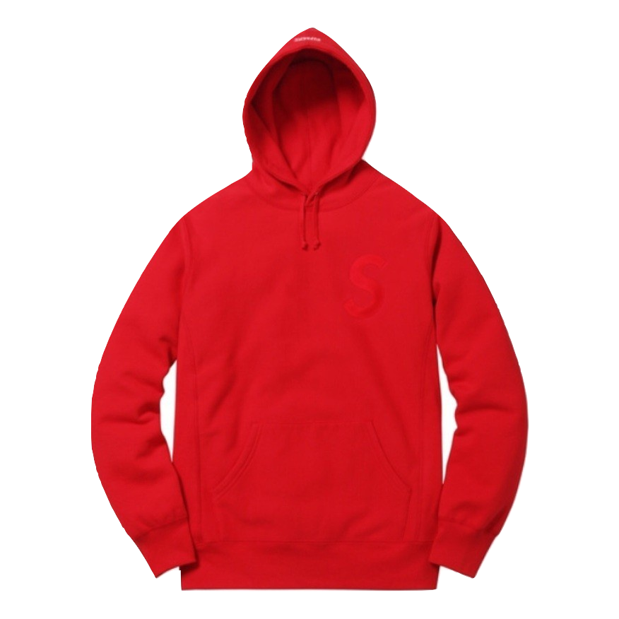 Supreme Tonal S Logo Hooded Sweatshirt - Red - Used Supreme