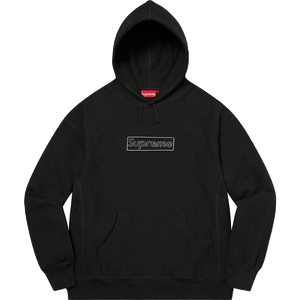 Supreme Kaws Chalk Logo Hooded Sweatshirt - Black