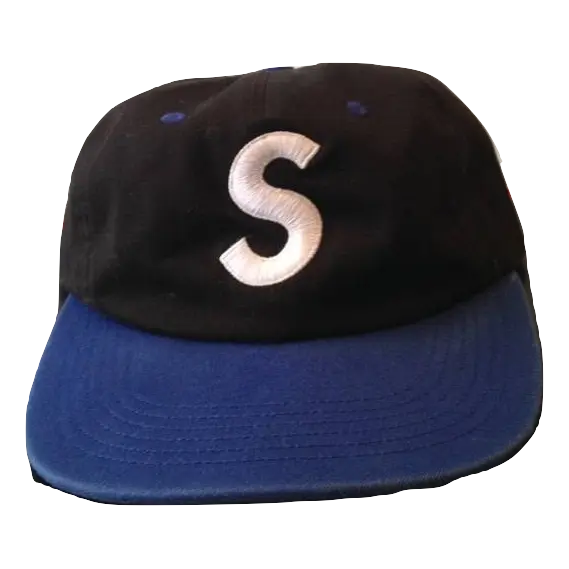 Supreme S Logo Leather Strap Hat - Black/Blue Supreme