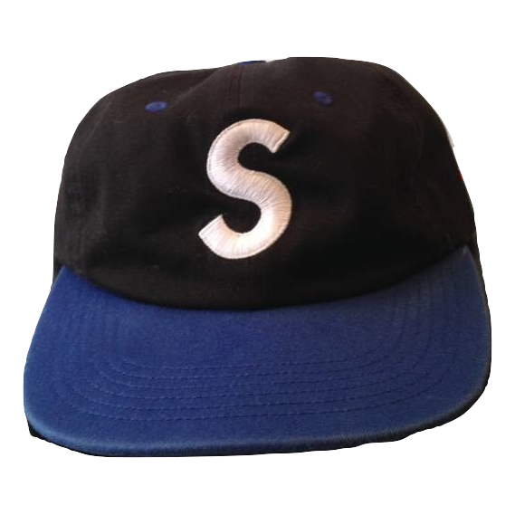 Supreme S Logo Leather Strap Hat - Black/Blue - Used