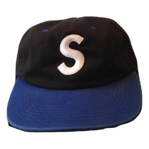 Supreme S Logo Leather Strap Hat - Black/Blue - Used
