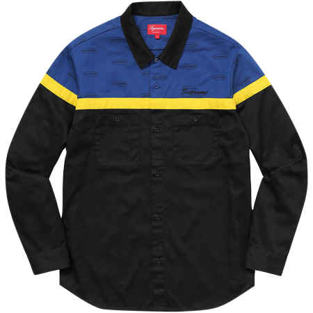 Supreme Color Blocked Work Shirt - Black