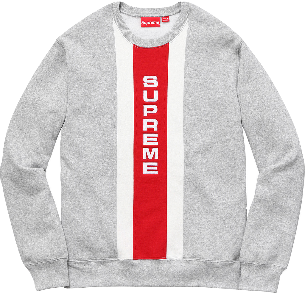 Supreme Vertical Logo Panel Crewneck