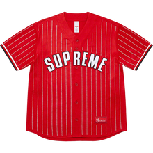 Supreme Rhinestone Baseball Jersey - Red