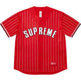 Supreme Rhinestone Baseball Jersey - Red