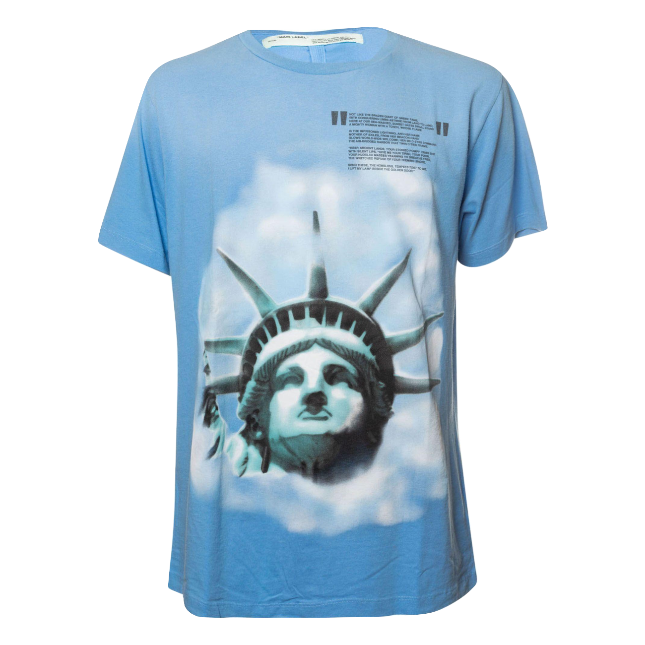Off-White Statue Of Liberty Print T-Shirt in Light Blue