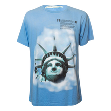Off-White Statue Of Liberty Print Tee - Light Blue - Used