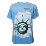 Off-White Statue Of Liberty Print Tee - Light Blue - Used