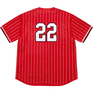 Supreme Rhinestone Baseball Jersey - Red Supreme