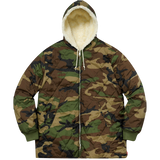 Supreme Reversible Sherpa Work Parka - White/Camo