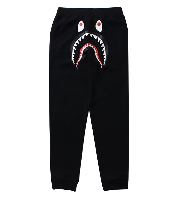 Bape Shark Slim Sweat Pants - Black/Green Bape