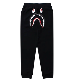 Bape Shark Slim Sweat Pants - Black/Green Bape
