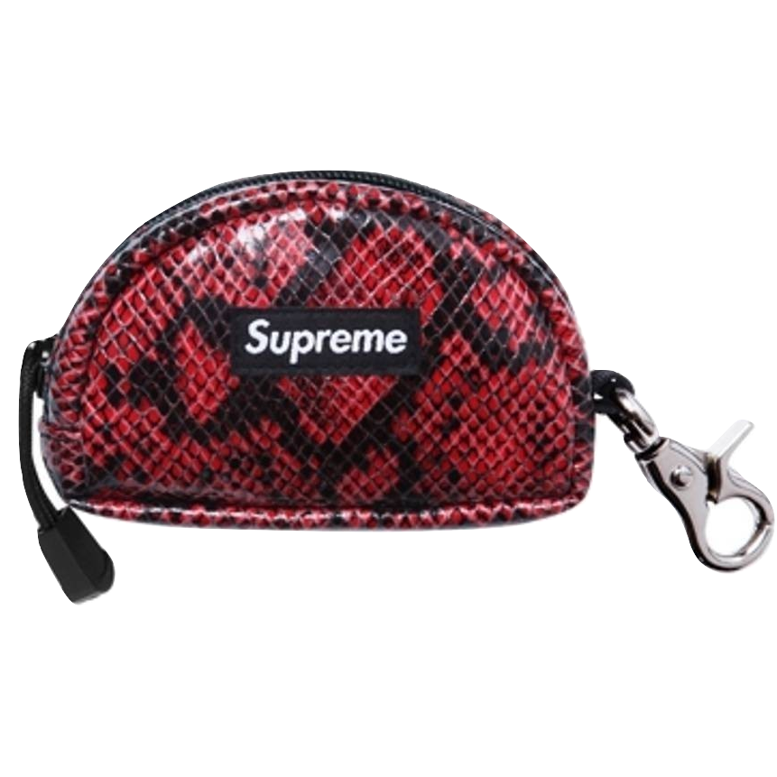 Supreme Snakeskin Stash Pouch - Red