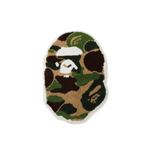 A Bathing Ape ABC Camo Ape Head Rug - Green