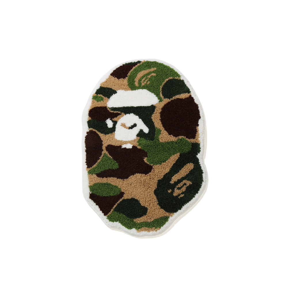 A Bathing Ape ABC Camo Ape Head Rug - Green