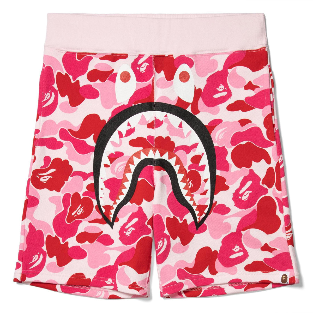 A Bathing Ape ABC Camo Shark Sweat Shorts - Pink Camo Bape