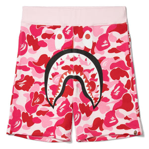 A Bathing Ape ABC Camo Shark Sweat Shorts - Pink Camo