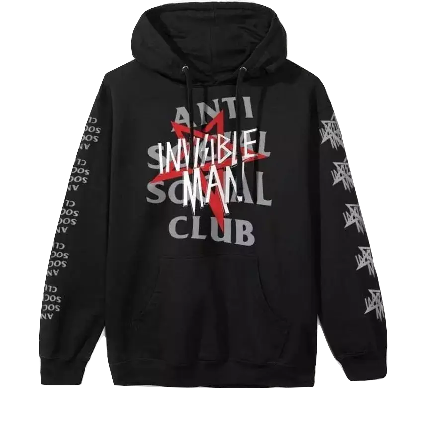 Anti Social Social Club x Invisible Man Hoodie - Black Anti Social Social Club