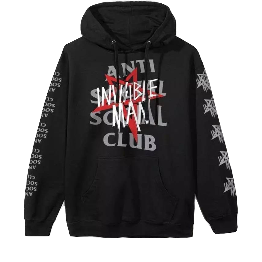 Anti Social Social Club x Invisible Man Hoodie - Black