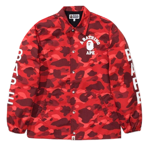 A Bathing Ape Color Camo Coach Jacket - Red