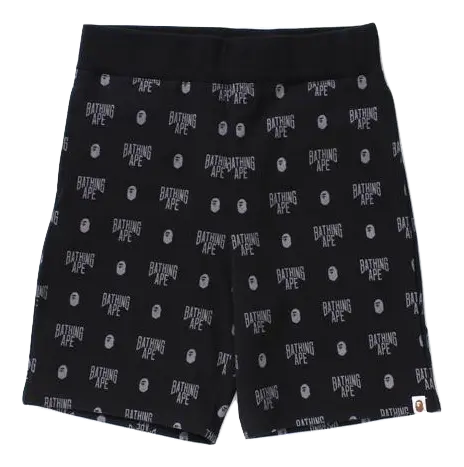A Bathing Ape Monogram Sweat Shorts Mens Bape