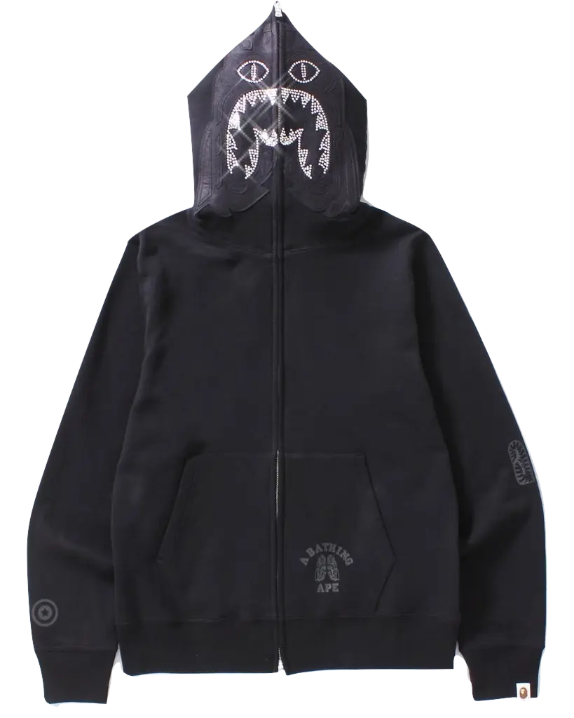 A Bathing Ape Swarovski 1st Tiger Zip Hoodie Bape
