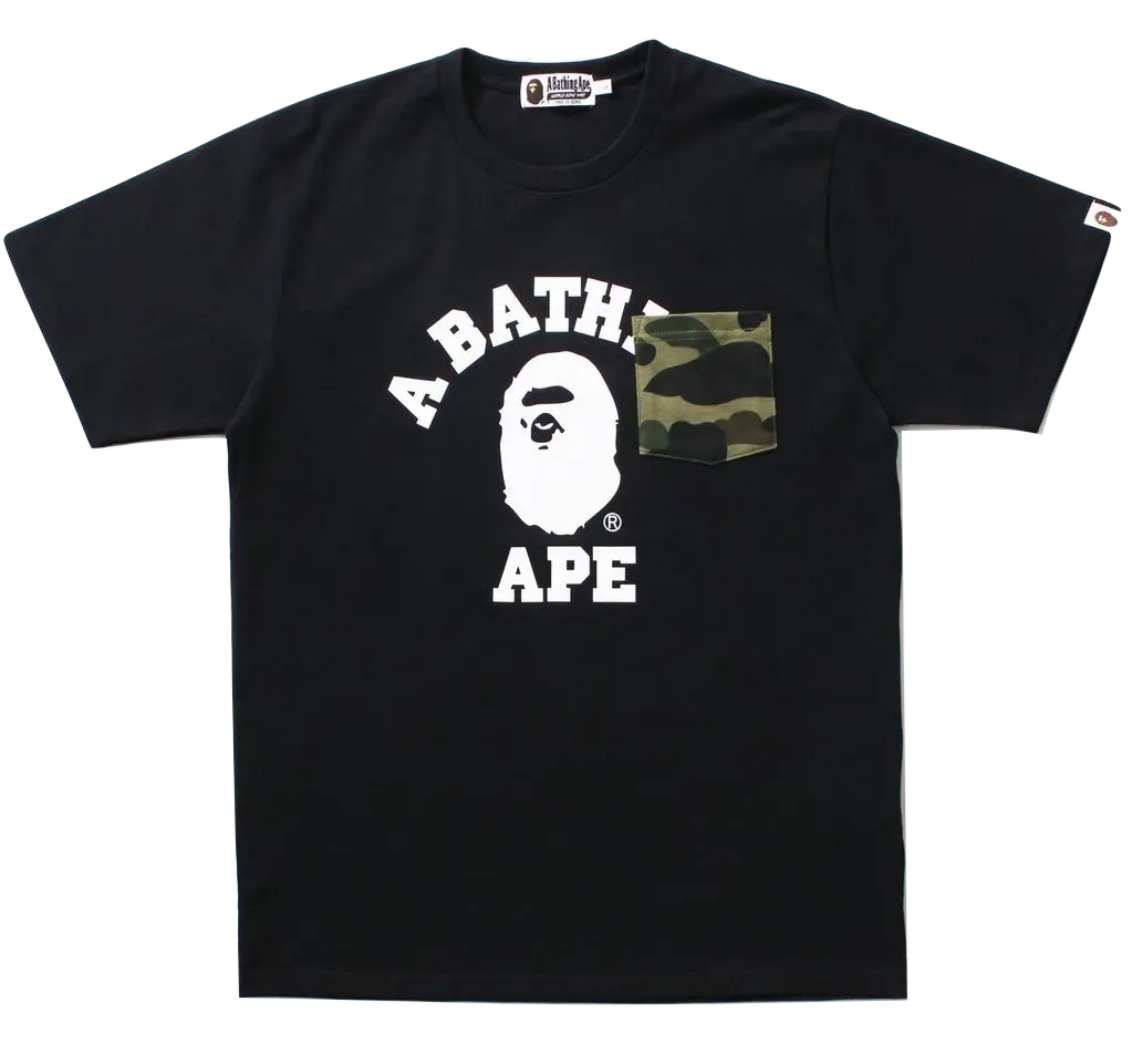 A Bathing Ape College Camo Pocket Tee Bape