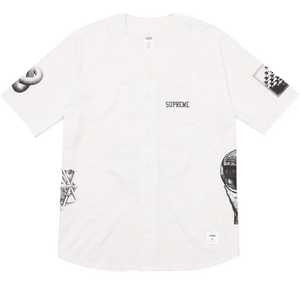 Supreme MC Escher Cotton Baseball Jersey - White