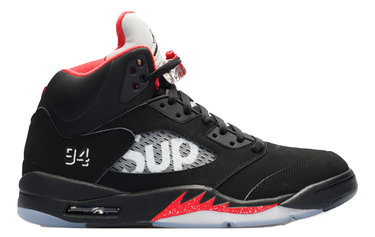Air Jordan 5 Retro - Supreme (Black) - Used