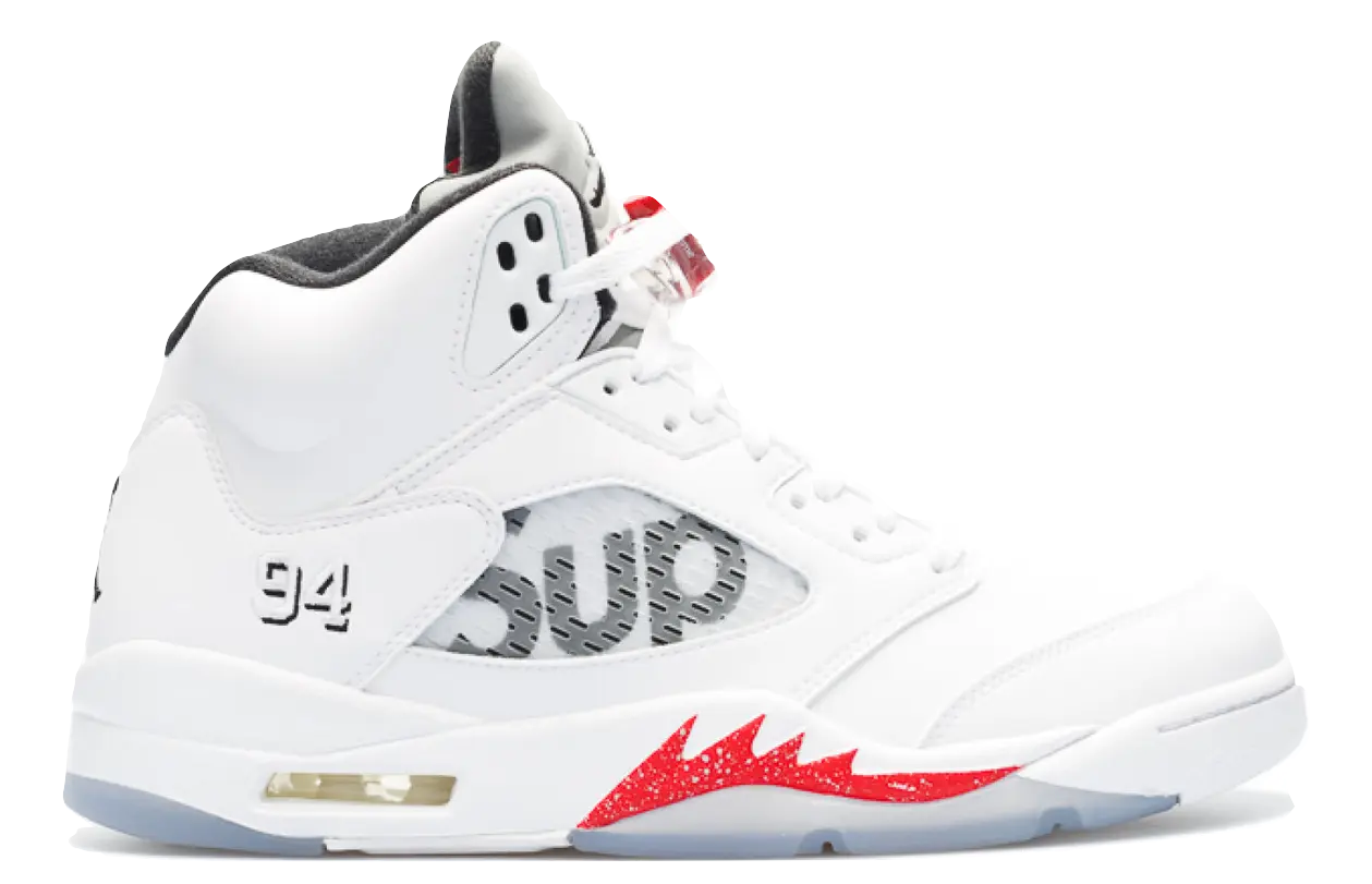 Air Jordan 5 Retro Supreme Jordan 5 Retro Supreme White – Holy Ground main image 3