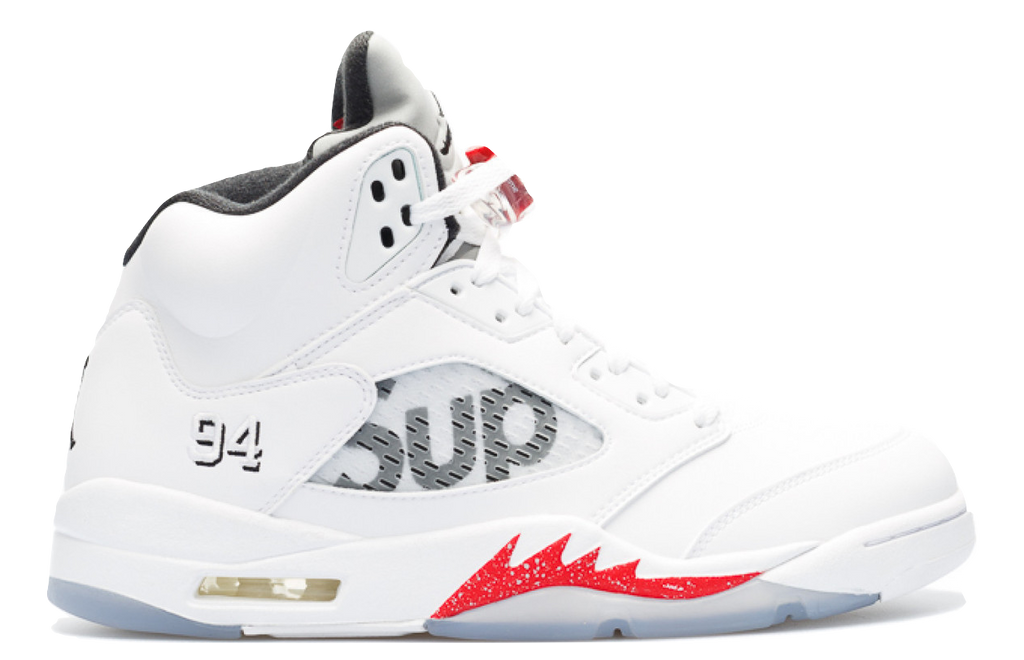 Air Jordan 5 Retro - Supreme White - Used